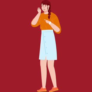 扎辫女孩打电话
