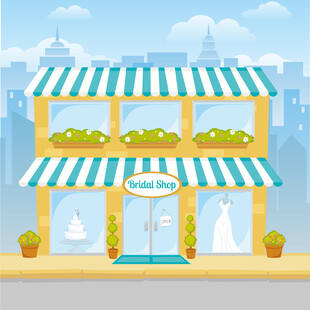 两层婚纱店外观