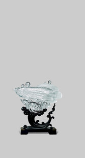 白水晶金龙鱼雕刻摆件