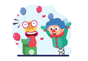 儿童欢乐开箱庆祝时刻