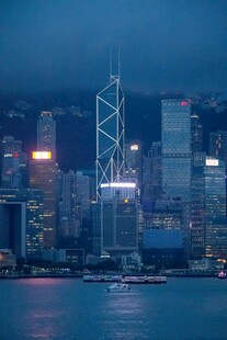 香港夜景璀璨都市风光