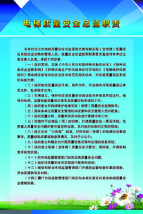 电梯质量安全总监职责