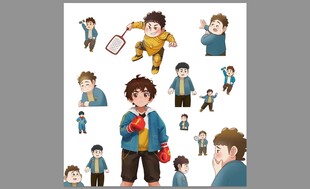 卡通人物插画素材集合