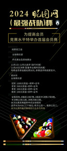 台球锦标赛宣传海报