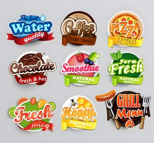 多彩食品饮料标志设计