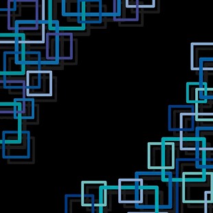 蓝紫色方块构成的几何图案