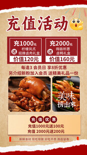 卤味充值海报