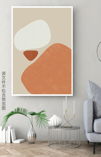 现代简约轻奢抽象几何装饰画