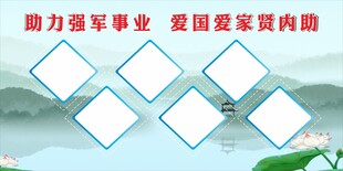 爱国强军宣传空白展板