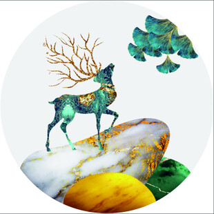 梦幻玉石麋鹿艺术图像画册
