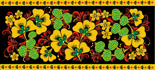 多彩花卉图案装饰画