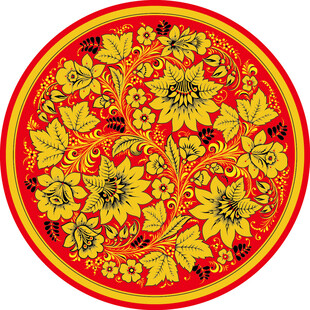 圆形花卉传统图案