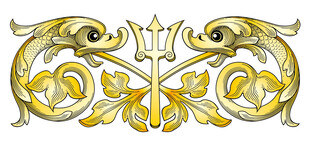 金色华丽对称花纹图案