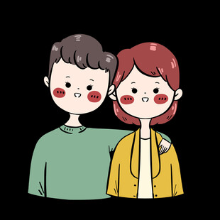 甜蜜情侣依偎