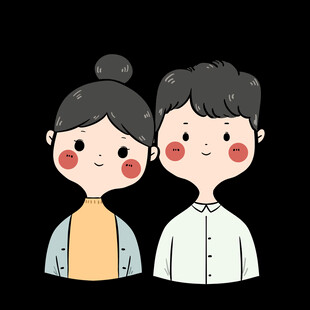 可爱卡通情侣头像