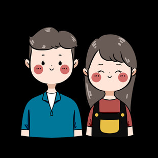可爱情侣卡通形象