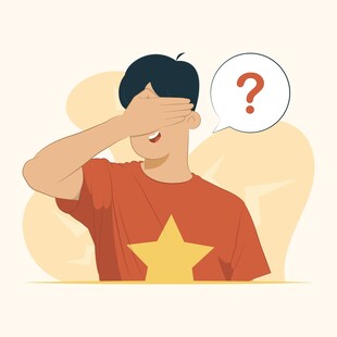 疑惑的红衣少年