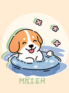 卡通小狗插图