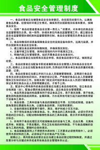 食品安全管理制度展示