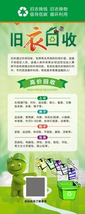 旧衣回收宣传海报