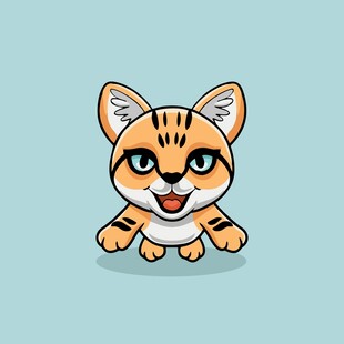 可爱卡通小猫形象