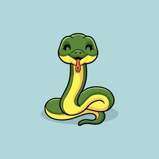 可爱卡通小蛇