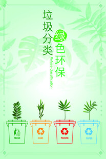 垃圾分类环保主题插画