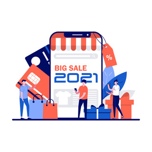 2021大促场景插画