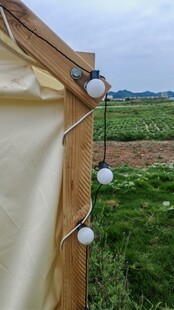 户外木质小屋装饰小灯