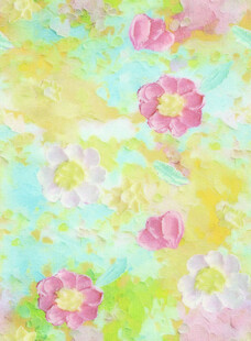 梦幻花卉水彩背景图案