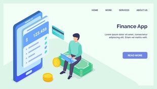 金融应用界面与人物场景
