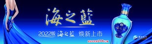 海之蓝酒瓶展示