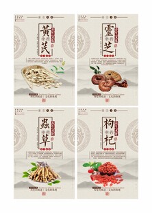 中国风中医中药文化展板