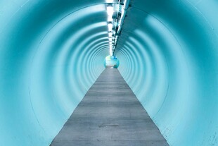 蓝色梦幻隧道通道景观