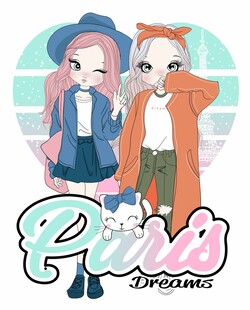 可爱双马尾女孩插画