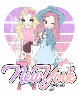 可爱双马尾少女插画
