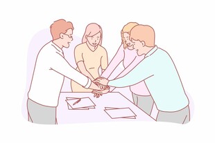 团队齐心协作共创未来
