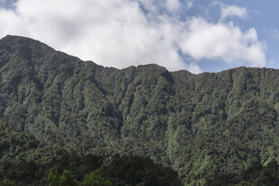 青山翠岭 蓝天白云相伴