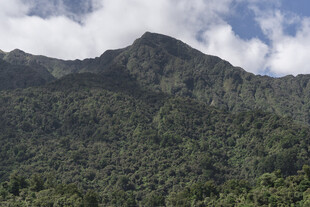 青山葱郁的秀丽山峦