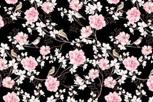 粉色花卉图案