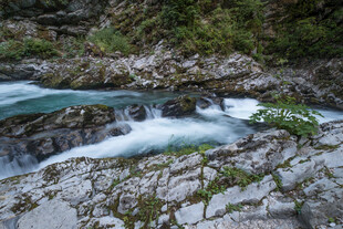 山间溪流潺潺 石上流水