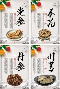 中药药品4件套展板