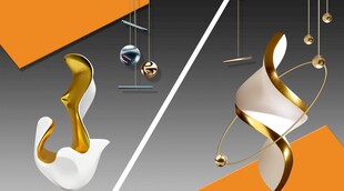 创意几何天鹅装饰元素