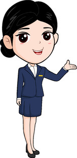 商务卡通银行美女