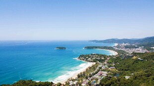 美丽海滨风光俯瞰图