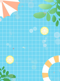 夏日泳池清凉场景