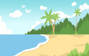 夏日海滩风光