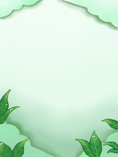 清新绿叶背景图