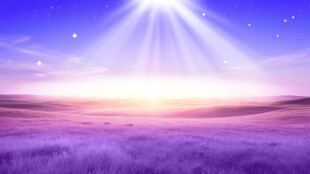 梦幻星空下的广袤原野