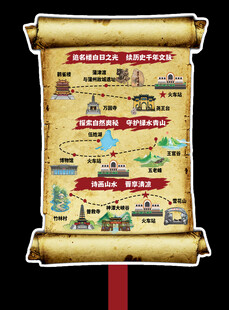 古代风格地图卷轴